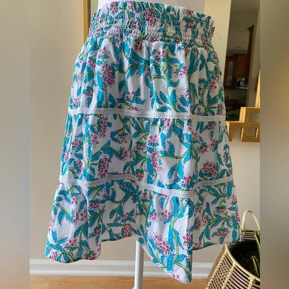 J. Crew Factory Smocked Tiered Floral Mini skirt , medium - Picture 3 of 12